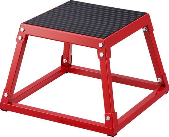 VEVOR Plyometrische Jump Box, 305 Mm Plyo Box, Plyobox Platform Rood, Antislip Fitness Oefening Step Up Box voor Thuistraining, Conditiekrachttraining, Billen, Dijtraining