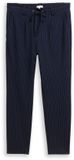 Tom Tailor Loose fit broek met krijtstreep navy white pinstripe