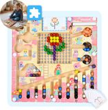 Mauzek® Magnetisch Doolhof Fantasie – Montessori speelgoed – Houten speelgoed – Magneet spel – Sensorisch speelgoed – Reisspeelgoed – Peuter speelgoed – Kinderspeelgoed – Voor onderweg – Educatief spel – Meisjes – 3 jaar – 4 jaar – 5 jaar – 6 jaar