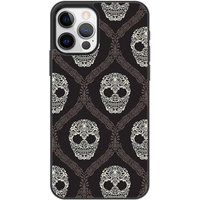 Apple iPhone 12 Floral skull Verstevigd hoesje met sublimatie bedrukking