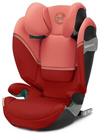 Cybex Gold Kindersitz Solution S2 i-Fix, Für Autos mit und ohne ISOFIX, 100 - 150 cm, Ab ca. 3 bis 12 Jahre (15 - 50 kg), Hibiscus Red rood