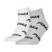 Puma 2P BWT Quarter Sock Blanc/Gris Taille 43/46