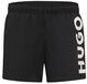 HUGO ABAS Men's Swim Shorts, Quick-Drying, Logo, BLACK1, L