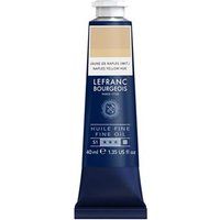 Lefranc Bourgeois 301787 Fijne olieverf van uitstekende kwaliteit, lichtecht met een gelijkmatige consistentie, tube van 40 ml, ideaal voor spieraammen, canvas, schilderbord - Napels gele tint