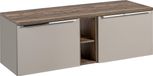 Santa Fe Meuble de salle de bain 140 cm, chêne, gris, meuble haut, élégant, moderne