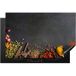 Plaque de protection pour plaque à induction Paprika Herbes - Aliments - Épices - Noir - Cannelle Accessoire de cuisine 80x52 cm