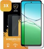 MobyDefend 3-Pack Screenprotectors - Gehard Glas - Geschikt voor Oppo A5 5G - Zwarte Randen
