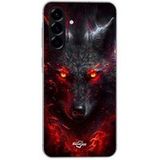Maniacase Etui Voor Samsung Galaxy A56 zwart wolf rood licht