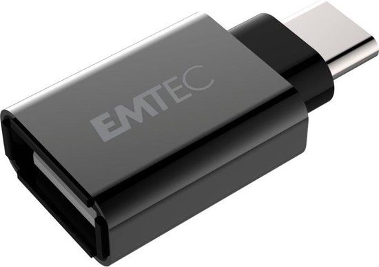 Emtec T600 USB 3.0 naar USB-C Adapter Zwart