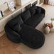 STILVORA Canapé d'angle 266 Cm - Modulaire sans montage - Noir