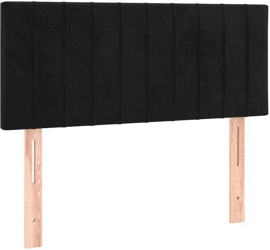 vidaXL Hoofdbord 90x5x78/88 cm fluweel zwart