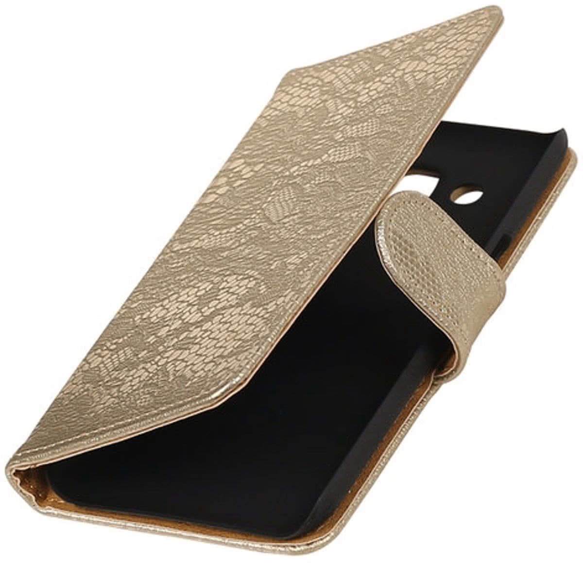 Best Cases Goud Lace booktype wallet cover hoesje voor Sony Xperia Z3 Compact - 8718883806061