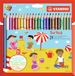 STABILO Trio Thick Crayons - Étui 24 couleurs + taille-crayon