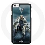 Maniacase Hoesje voor iPhone 5 Vikings Seizoen 6 Serie Ragnar Lothbrok V logo Zwaard Grey Fog
