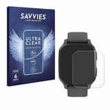Savvies - Screenprotector voor Garmin Venu Sq 2 / Sq 2 Music - Folie Beschermfolie transparant 6 Stuks