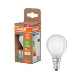 OSRAM LED-lamp in klassieke minibolvorm, met decoratieve LED-gloeidraad in frosted design, energie-efficiëntieklasse A, E14, 1,2 W, 255 lm, 2700 K, warm wit. Zonder opwarming, 6-pack