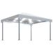 vidaXL Prieel met LED-lichtslinger 400x300 cm aluminium crèmekleurig