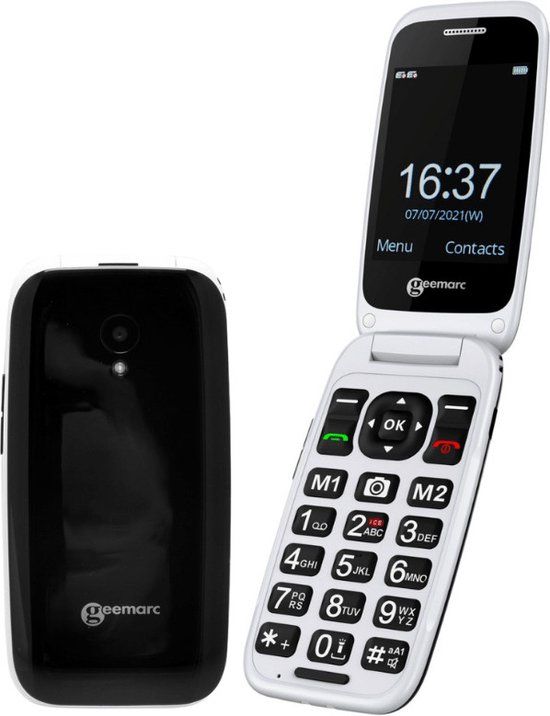 Geemarc CL8700 – 4G versterkte schelptelefoon met grote knoppen, SOS-functie en geheugentoetsen voor oudere mensen – geschikt voor onbekende mensen – ontgrendeld en Bluetooth – IT-versie