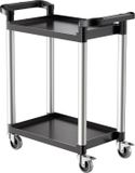 VEVOR Multifunctionele Trolley 136kg 2-Laags Servicewagen Gereedschapswagen 800x410x945mm