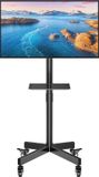 OEM Bol Mobiele TV-standaard Oprolbaar voor 23-60 Inch Televisie - Hoogte Verstelbaar, Kantelbaar, Vergrendelbare Wielen, Tot 40 kg, Max. VESA 400x400 mm