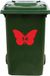 MC Living KadoExpress Kliko Sticker / Vuilnisbak Sticker - Vlinder - Nummer 14 - 14x21 - Rood
