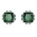 Swarovski Birthstone Oorknopjes, Square slijpvorm, Mei, Groen, Rodium toplaag