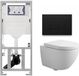 Geberit QeramiQ Dely Swirl Compact Toiletset - Inbouwreservoir Geberit UP320 - Mat Zwart
