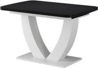 Vicco Eettafel Fenaro, Zwart/Wit, 120-160 x 80 cm Uitschuifbaar