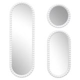 HOME DECO FACTORY, HD0382, White decorative mirror, set of 3