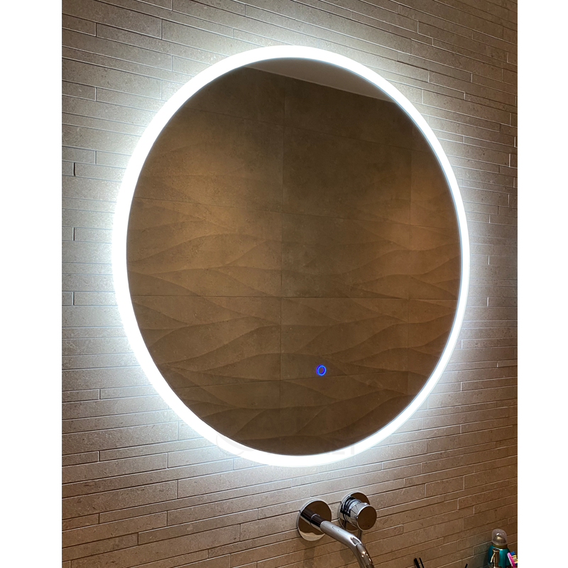 Badkamerplanet Ronde Badkamerspiegel met LED Verlichting met Touch en Dimbaar in 3 Standen 60 cm met Spiegelverwarming
