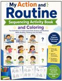 My Action and Routine Sequencing Activity Book and Coloring