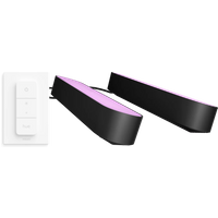 Philips Hue Play Lichtbalk White and Color Zwart 2-pack + Dimmer