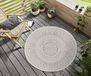 Porto Tapis rond Porto, pour intérieur et extérieur, diamètre 140 cm, réversible, résistant aux intempéries, motif mandala