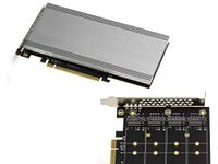 KALEA-INFORMATIQUE M2 PCIe x16-controllerkaart voor 4 M.2 NVMe M Key SSD's met 2824-chipset, compatibel met niet-bifurcatie- en bifurcatiemodi
