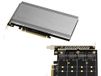 KALEA-INFORMATIQUE M2 PCIe x16-controllerkaart voor 4 M.2 NVMe M Key SSD's met 2824-chipset, compatibel met niet-bifurcatie- en bifurcatiemodi
