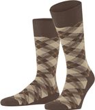 Burlington Tartan gedessineerd katoen sokken heren bruin - maat 40-46
