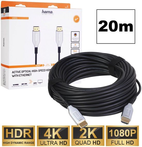 Hama Optische Actieve HDMI™-kabel Stekker - Stekker 4K Verguld 20 M