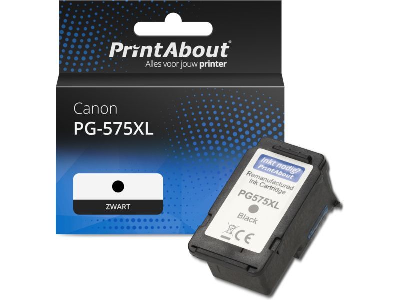 PrintAbout Inktcartridge PG-575XL Zwart Hoge capaciteit geschikt voor Canon