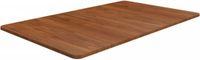 vidaXL Wastafelblad - 100x60x1,5cm - Eikenhout - Donkerbruin