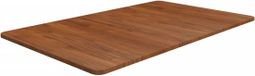 vidaXL Wastafelblad - 100x60x1,5cm - Eikenhout - Donkerbruin