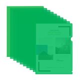 30 stuks A4 gesneden vouwmappen, 170 micron plastic mappen, zijopenende plastic bestandsportefeuille, transparante bestandszak, projectrapportagehoezen, bladbeschermer voor school en kantoor (groen)