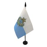 AZ FLAG Tafelvlag San Marino 15x10 cm Polyester 100D Plastic Voet