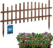 KOTARBAU® Houten Hek, Tuinafscheiding, Kiefernhout, 85 cm, Wenge, Bloembedrand, Houten Tuinhek, Palissade, Schapenhek, Eenvoudige Montage