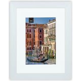 Haes Deco Houten Fotolijst met Passe-partout Venezia wit voor 1 foto formaat 9x13 of 13x18 -SP13018