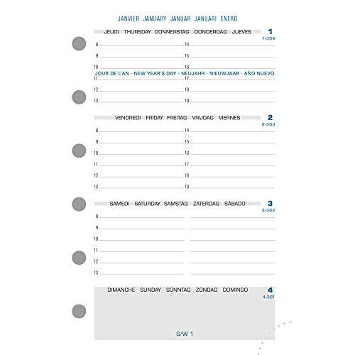 Exacompta 14212E Navulverpakking voor afsprakenplanner Exatime, 14 weekoverzicht, 12,6 x 8,1 cm, september 2020 - december 2021