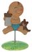 Mopec M377.3 Baby Portatarjeta Pit met bibe in metaal, 6-pack