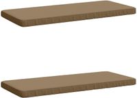 vidaXL - 2-delige - Coussin de banquette - VUGHT - 2 - pce - 100% - Polyester - Taupe