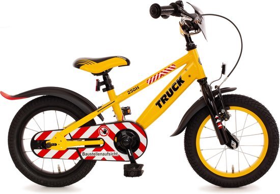 Bachtenkirch Truck kinderfiets 14 inch geel