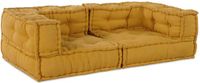 vidaXL 2-zits modulaire bank 140x70x36 stof geel