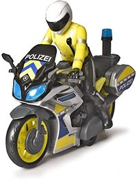Dickie Toys Politie motorfiets - speelgoed motorfiets met politieagentenfiguur, voor kinderen vanaf 3 jaar, met blauw licht en sirene, vrijloop, 17 cm lang